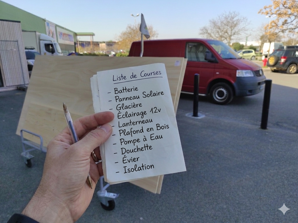 Liste de courses pour aménager ton van — Aménage Ton Van